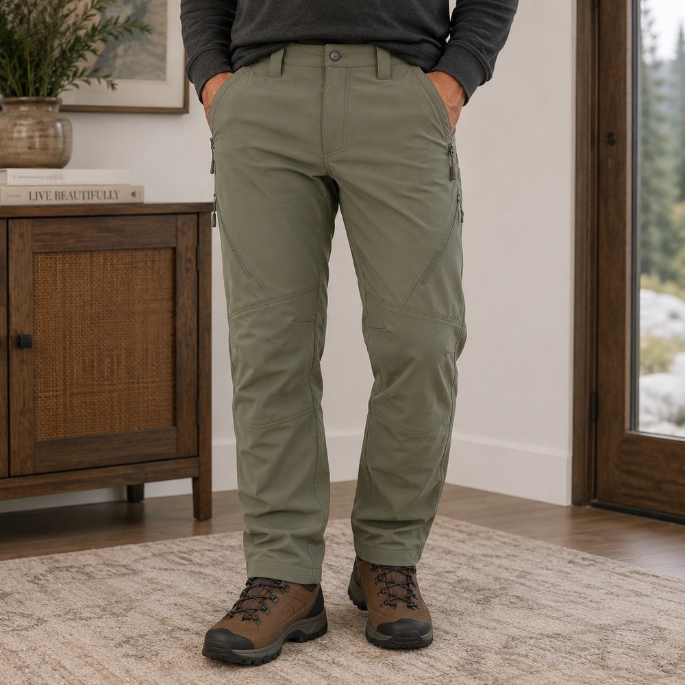 Free Soldier Tactical Softshell Pants Mens 40 Olive Green Fleece Lined Hiking